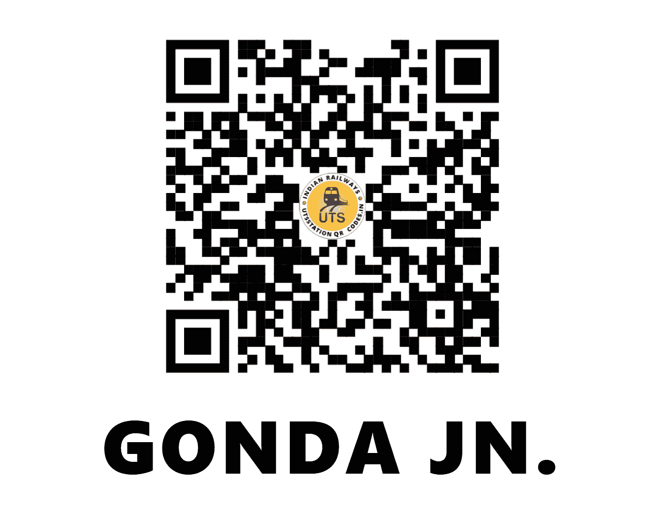 UTS QR Code for GONDA JN. - GD - NE (UTTAR PRADESH)